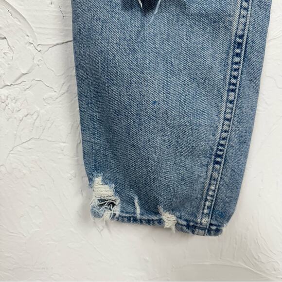 Mother Tomcat High Rise Blue Jeans Womens 24 Straight Leg Cropped Light Wash - Picture 6 of 13